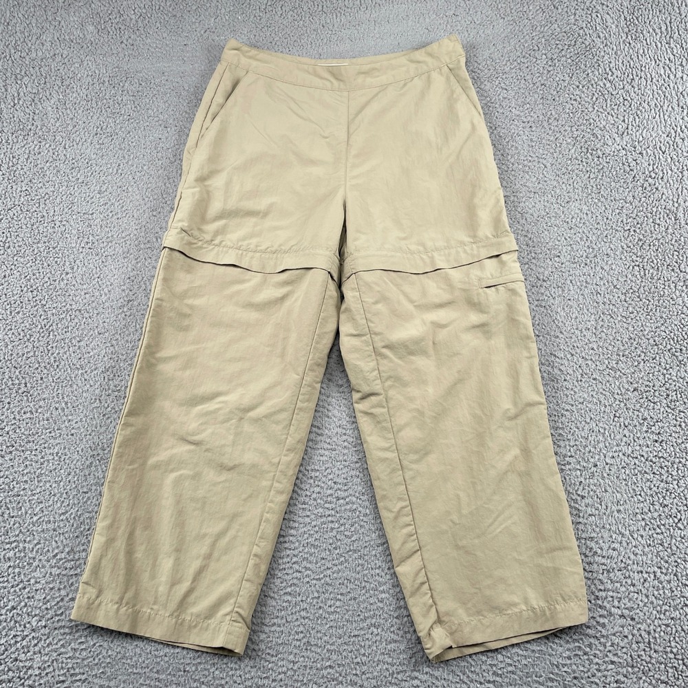 Royal Robbins Pants Womens 10 Tan Convertible Zip Off Hiking Outdoor Nylon